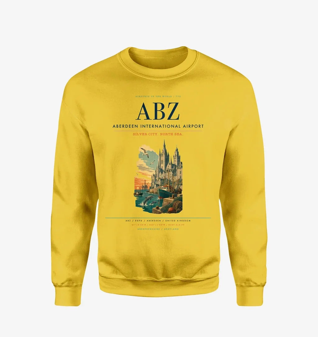 Aberdeen International Airport ABZ Sweatshirt - Yellow