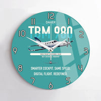 Thumbnail for Daher TBM 980 design on turquoise no frame wall clock