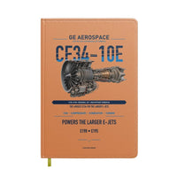 Thumbnail for CF34-10E design on orange notebook