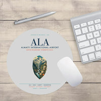 Thumbnail for Almaty International Airport (ALA) design on light gray round mouse pad
