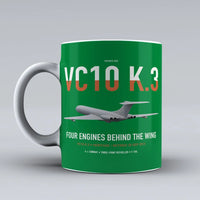 Thumbnail for Vickers VC10 K.3 design on green ceramic mug, double-side print