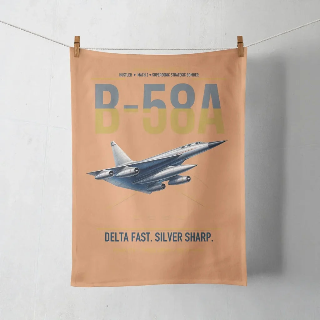 B-58A Hustler design on orange towel
