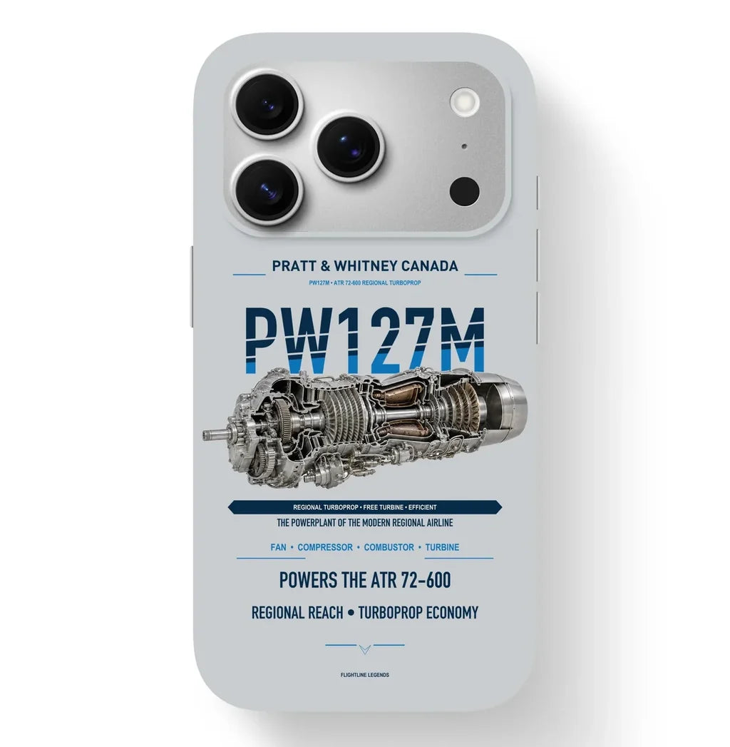 PW127M Case design on light gray iphone case