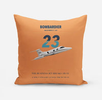Thumbnail for Bombardier Learjet 23 design on orange pillow