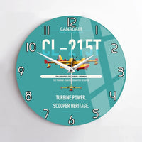Thumbnail for Canadair CL-215T design on turquoise no frame wall clock
