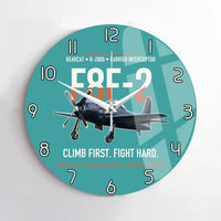 Thumbnail for F8F-2 Bearcat Climb First Fight Hard design on turquoise no frame wall clock