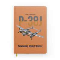 Thumbnail for P-38J Lightning design on orange notebook