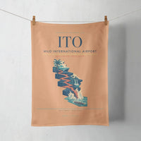 Thumbnail for Hilo International Airport (ITO) design on orange towel