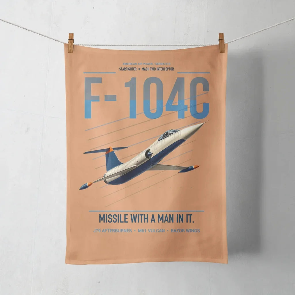 F-104C Starfighter design on orange towel