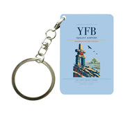 Thumbnail for Iqaluit Airport (YFB) design on light blue key chain