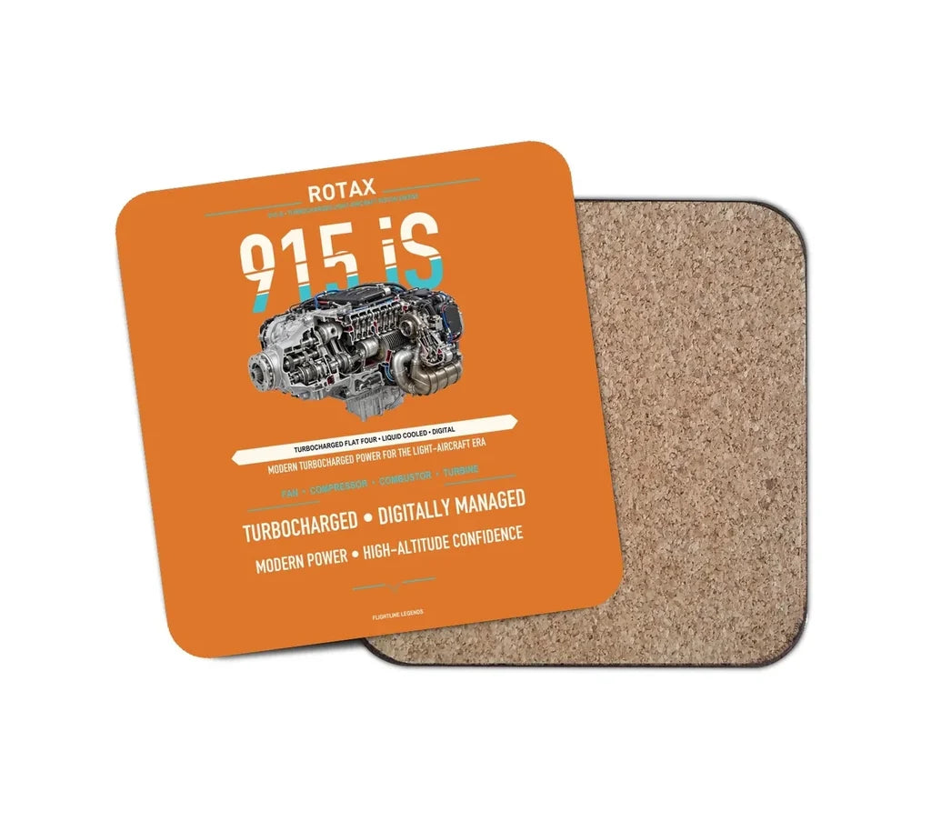 915 iS design on orange 1 piece coaster