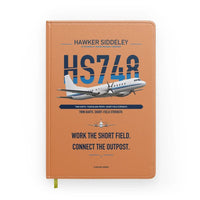 Thumbnail for Hawker Siddeley HS 748 Series 2A design on orange notebook