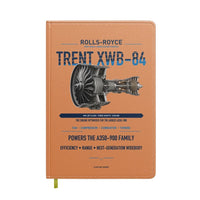 Thumbnail for TRENT XWB-84 design on orange notebook