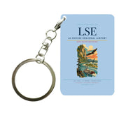 Thumbnail for La Crosse Regional Airport (LSE) design on light blue key chain