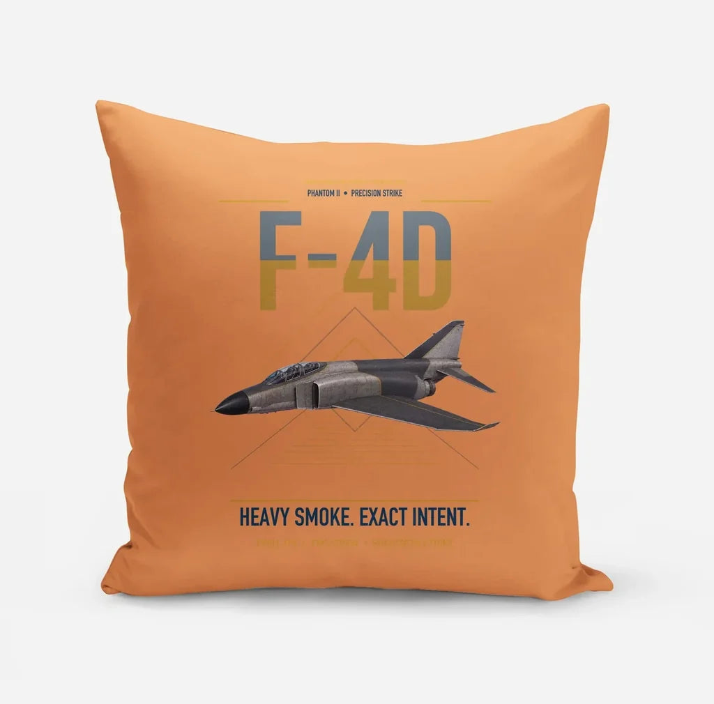 F-4D Phantom II design on orange pillow