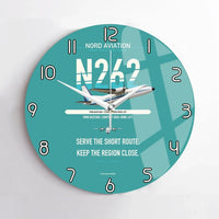 Thumbnail for Nord 262A design on turquoise no frame wall clock