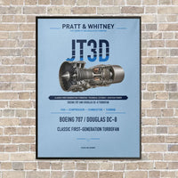 Thumbnail for JT3D vertical canvas print - framed - light blue background