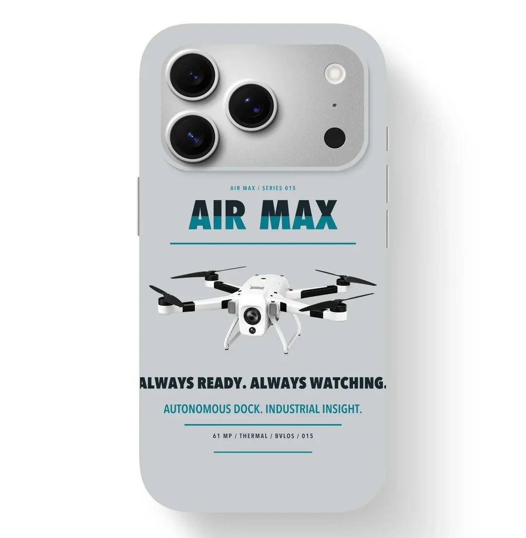 Percepto Air Max Case design on light gray iphone case