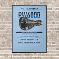 Thumbnail for PW6000 vertical canvas print - framed - light blue background