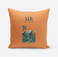 Thumbnail for Sion Airport (SIR) design on orange pillow