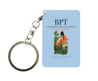 Thumbnail for Jack Brooks Regional Airport (BPT) design on light blue key chain