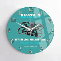 Thumbnail for DJI Avata 2 design on turquoise no frame wall clock