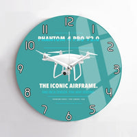 Thumbnail for DJI Phantom 4 Pro V2.0 design on turquoise no frame wall clock