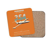 Thumbnail for Bombardier Learjet 35A design on orange 1 piece coaster