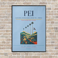 Thumbnail for Matecaña International Airport PEI — Pereira vertical canvas print - framed - light blue background