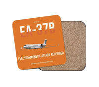 Thumbnail for EA-37B Compass Call design on orange 1 piece coaster