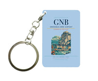 Thumbnail for Grenoble-Isère Airport (GNB) design on light blue key chain
