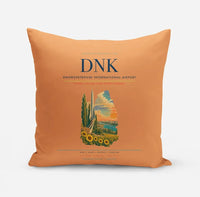 Thumbnail for Dnipropetrovsk International Airport (DNK) design on orange pillow