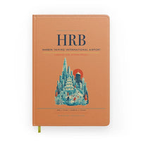 Thumbnail for Harbin Taiping International Airport (HRB) design on orange notebook