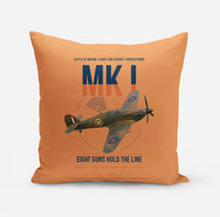 Thumbnail for Hawker Hurricane Mk I design on orange pillow