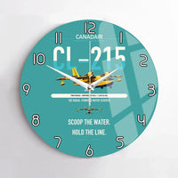Thumbnail for Canadair CL-215 design on turquoise no frame wall clock