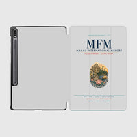 Thumbnail for Macau International Airport (MFM) design on light gray samsung tablet tablet case