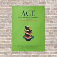 Thumbnail for César Manrique-Lanzarote Airport ACE vertical canvas print - no frame - light green background
