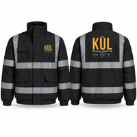 Thumbnail for Kuala Lumpur International Airport (KUL) Reflective Winter Jackets - Tag - Black