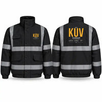 Thumbnail for Gunsan Airport (KUV) Reflective Winter Jackets - Tag - Black