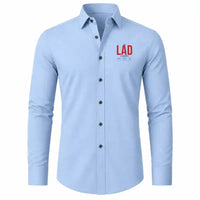 Thumbnail for Quatro de Fevereiro International Airport (LAD) Shirts - Long Sleeve Shirt - Tag - Light Blue