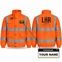 Thumbnail for LHR - Tag - Reflective Winter Jacket - Orange + Name