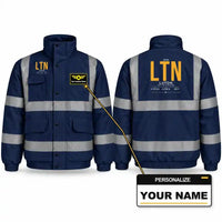 Thumbnail for LTN - Tag - Reflective Winter Jacket - Navy Blue + Name