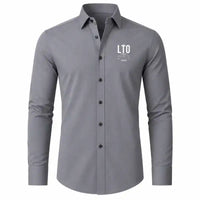 Thumbnail for Loreto International Airport (LTO) Shirts - Long Sleeve Shirt - Tag Custom - Gray + NAME