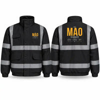 Thumbnail for Manaus - Eduardo Gomes International Airport (MAO) Reflective Winter Jackets - Tag - Black