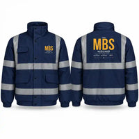 Thumbnail for International Airport (MBS) Reflective Winter Jackets - Tag - Navy Blue