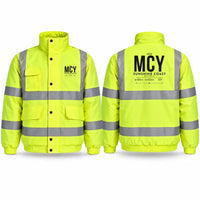 Thumbnail for Sunshine Coast Airport (MCY) Reflective Winter Jackets - Tag - Fluorescent Yellow