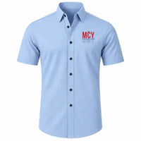 Thumbnail for Sunshine Coast Airport (MCY) Shirts - Short Sleeve Shirt - Tag - Light Blue