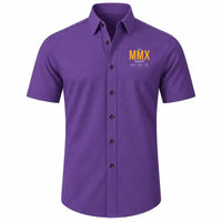 Thumbnail for Malmo Airport (MMX) Shirts - Short Sleeve Shirt - Tag - Purple