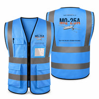 Thumbnail for MQ-25A STINGRAY aviation design on blue high-visibility reflective vest