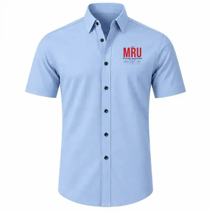 Plaine Magnien Sir Seewoosagur Ramgoolam International Airport (MRU) Shirts - Short Sleeve Shirt - Tag - Light Blue